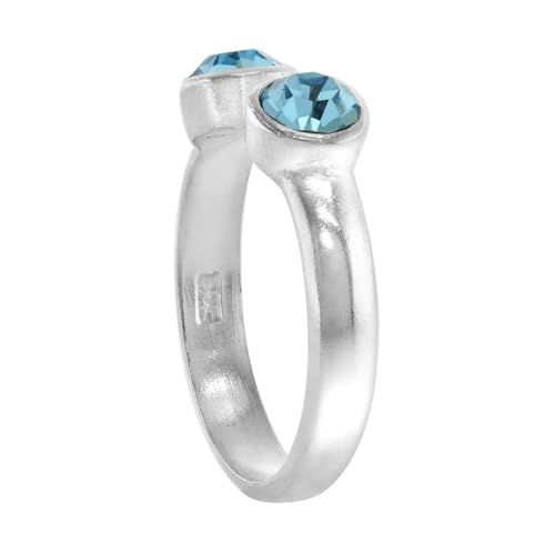 Sterling Silver Birthstone Colors Crystal Toe Ring for Women Open Top Midi Ring Knuckle Ring Adjustable sizes 2 to 4 - style: Aqua Blue