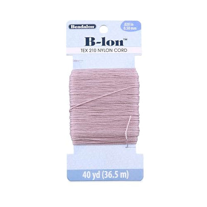 Beadalon B-LON Cord, TEX 210, 0.50 mm, Blush, 40 yd - size: 40 yd, style: Blush