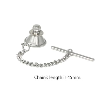 Men’s Tie Tack Tie Pin with Chain – Classic Lapel Pin Accessory for Dress Shirts, Suits & Formal Wear - style: USA FLAG