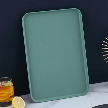 Plastic Art Trays,10 Pack Large Plastic Trays Stackable Activity Tray Crafts Organizer Tray Serving Tray,Painting, Beads,Storage & Serving Tray (12.2 x 8.9 Inches) (Green) - color: Green