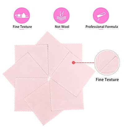 CATIFLIN 100pcs Jewelry Cleaning Cloth, Silver Polishing Cloth Individually Wrapped, Small Jewelry Polishing Cloth for Sterling Silver, Gold, Platinum and More (Pink, 3.15" x 3.15") - color: Pink