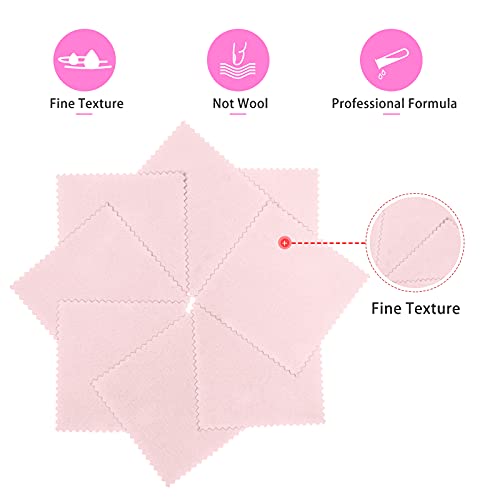 CATIFLIN 100pcs Jewelry Cleaning Cloth, Silver Polishing Cloth Individually Wrapped, Small Jewelry Polishing Cloth for Sterling Silver, Gold, Platinum and More (Pink, 3.15" x 3.15") - color: Pink