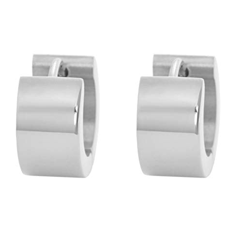 Small Hoop Huggie Earrings For Mens Womens - color: Silver