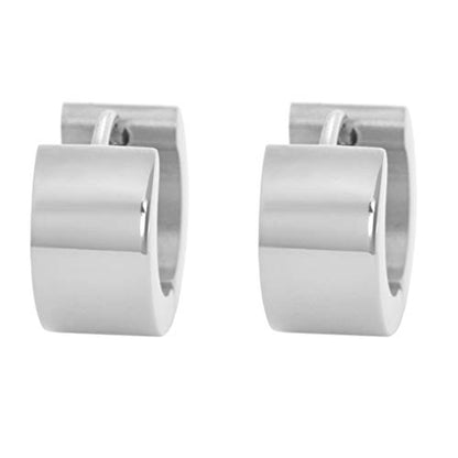 Small Hoop Huggie Earrings For Mens Womens - color: Silver