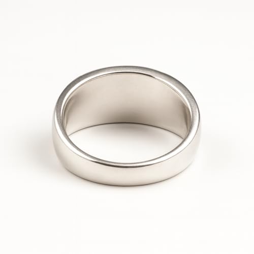 Minimalist Sterling Silver Signet Ring for Men Women – Solid 925 Silver Rectangle Band, Modern Everyday Jewelry