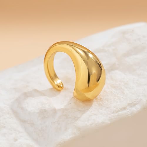 Ear Cuff Earrings for Women Chunky Ear Cuffs Non Piercing | Clip on cartilage earrings helix fake earrings jewelry trendy stuff christmas gift stocking stuffers - color: L