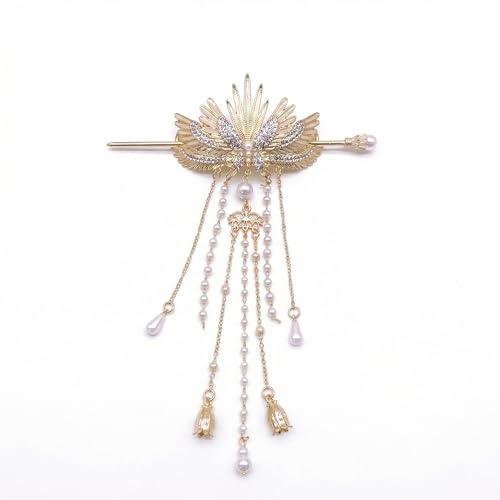 Asian Hair Accessories Golden Wings Hair Sticks Chinese Gold Chopsticks Pins for Women Japanese Hairpin Chop Stick Styling Hanfu Wedding Birthday Party Hair Accessory