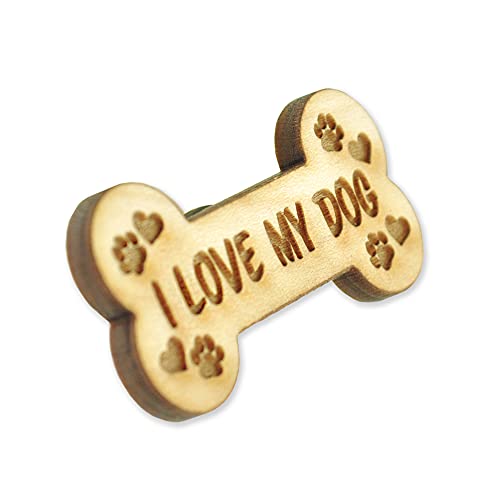 PinMart's Trendy Wood Pins - style: I Love My Dog