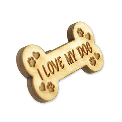 PinMart's Trendy Wood Pins - style: I Love My Dog