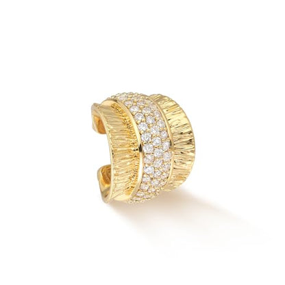 MYEARS Women Ear Cuff Earrings Gold Non Pierced Cartilage Clip on Open Wrap Hoop 14K Gold Plated Simple Hypoallergenic Everyday Jewelry - style: Bold Greek