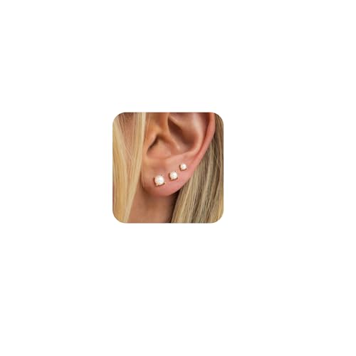 Pearl Earrings for Women:Gold Wedding Dangle Drop Earring Pearl Jewelry | 14K Gold Plated Pearl Drop Earrings for Women,Dainty Wedding Bride Earring Studs,Gold Dangle Drop Earring,Waterproof Jewelry - size: 1 pcs-5
