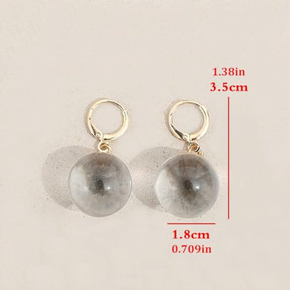 Clear Acrylic Hoop Earrings Resin Statement Earrings for Women Fun Trendy Jewelry Gift