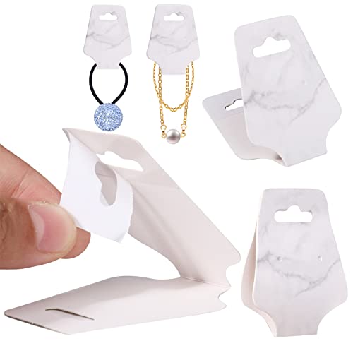 200PCS Bracelet Display Cards Necklace Holder Cards Self Adhesive Jewelry Packaging Selling Card for Small Business (Mable, 1.8x4.7 inches) - color: Mable