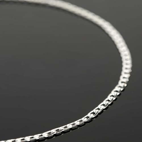 UMAOKANG 16.4 Feet Silver Cuban Chains for Jewelry Making Silver Plated Brass Necklace Chain on Spool with Jump Rings and Lobster Clasps - color: Silver Cuban