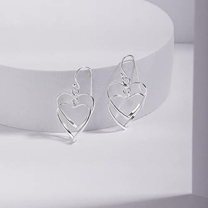 Milla Boho Earrings for Women Dangling - color: Double Heart