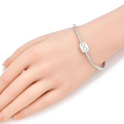 40pcs Infinity Eternity Sign Large Hole Beads (4.5mm Hole) Antique Silver - size: Infinity Bead