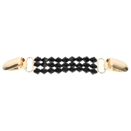 GANAZONO Faux Pearl Sweater Clips with Metal Chain for Dresses and Cardigans, Versatile Use to Hold Sweater Together, Elegant and Chic Brooch Pins for Daily Wear and Evening Events