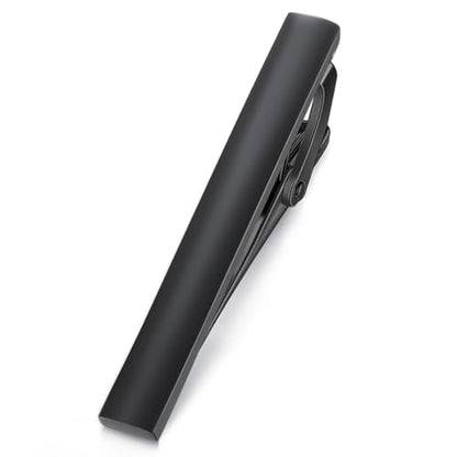 HONEY BEAR 5cm/5.4cm/6cm Mens Tie Clip Bar for Normal Size Steel Business Wedding Gift 1.97"/2.12"/2.36" - style: 5cm Matte Black