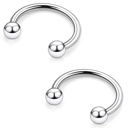 Ruifan 20G 18G 16G 14G 12G Horseshoe Nose Ring Titanium Septum Rings Piercing Jewelry Cartilage Conch Helix Rook Lip Tragus Earring Hoop Eyebrow Retainer For Women Men 6mm 8mm 10mm 12mm 14mm 16mm 19mm - size: Ball: 16G - 6MM
