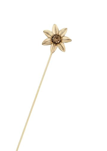 Alilang Women's Elegant Vintage Hat Pin Bendable Long Needle Lapel Pins Brooches on Hair Hat Scarf - color: 1pc Coffee