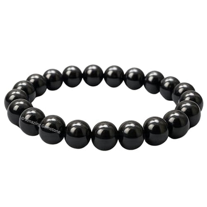 Amazing Gemstone Black Tourmaline Crystal Bracelet for Women Men's Gifts - Protection Healing Crystal Bracelet - 8mm Gemstone Beaded Stretchable Bracelet Pulseras Para Hombres Mujer Stocking Stuffers Mothers Day Gift - color: Black Tourmaline