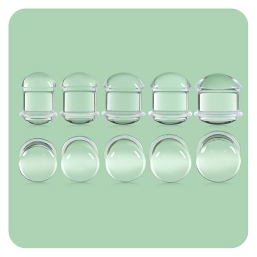 Precise Dimensions Set Color Acrylic O-Ring Ear Plugs Tunnels Gauges Stretcher Piercings Kit - color: White, size: 10-14mm