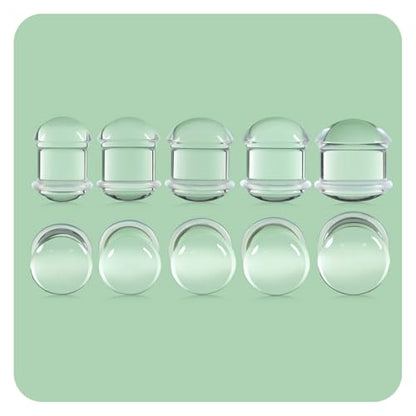 Precise Dimensions Set Color Acrylic O-Ring Ear Plugs Tunnels Gauges Stretcher Piercings Kit - color: White, size: 10-14mm