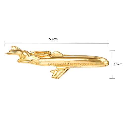 Yoursfs Unique Ship Car Tie Clips for Men Novelty Cool Transportation vehicles Tie Clip Bar Pins Men's Fashion Jewelry - style: Plane