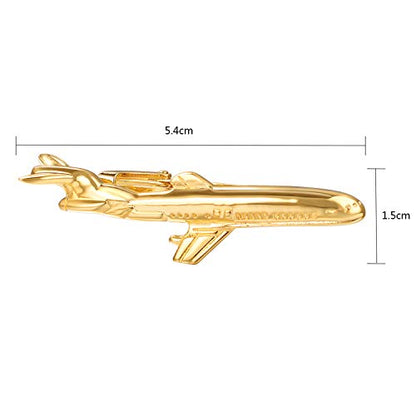 Yoursfs Unique Ship Car Tie Clips for Men Novelty Cool Transportation vehicles Tie Clip Bar Pins Men's Fashion Jewelry - style: Plane