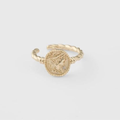10K Gold Plated 925 Sterling Silver Craft Goddess Relief Carved Rope Design with Diamond Ear Cuff Earrings for Women | Non-Pierced Clip On Cartilage