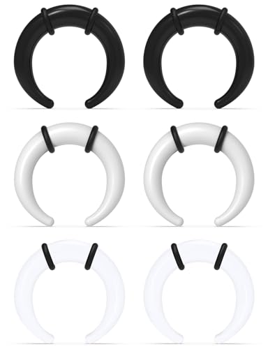 14-00G Ears Gauges Tunnels Plugs for Women Acrylic Buffalo Pincher Ear Gauge Septum Stretching Kit Nose Piercing Kit Earring Expander Stretcher Earrings Piercing Jewelry for Women Men - style: 00G Tapers