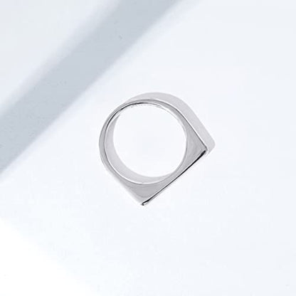 Amazon Essentials 14K Gold Plated Sterling Silver Bar Ring - color: Rhodium, size: 9