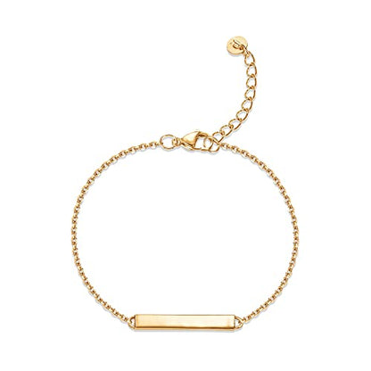 PAVOI 14K Gold Plated Lightweight Chain Bracelet | Bracelets for Women - style: Cable Chain