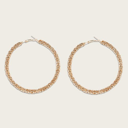 Large Hoop Dangle Earrings Gold Oversized Edgy Essentials Statement Accessories Fashion for Women