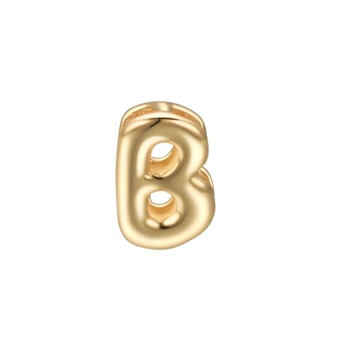 Initial Pendant Gold DIY Name Necklace Accessories Suitable for 1mm Chain - style: Letter-B