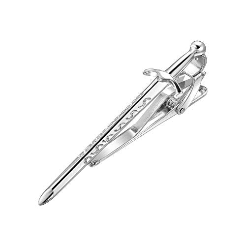 Yoursfs Vintage Scottish Sword Tie Clips for Men Personalised Tie Clips Funny Sword Tie Bars Unique Cool Tie Pin for Men's Jewelry - style: Silver Sword