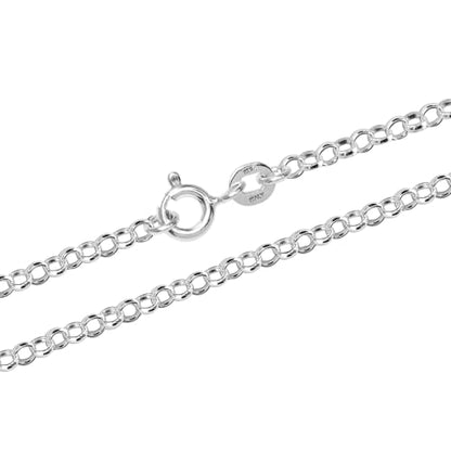 LeCalla 925 Sterling Silver Italian Jewelry Trendy Gift 1.5 MM, 2 MM, 3 MM Rolo Link Chain Necklace for Teen Women and Men with Spring Ring Clasp (16, 18, 20, 24 Inches) - size: Length 24 Inches, style: 3 MM