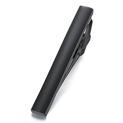 HONEY BEAR 5cm/5.4cm/6cm Mens Tie Clip Bar for Normal Size Steel Business Wedding Gift 1.97"/2.12"/2.36" - style: 5.4cm Matte Black