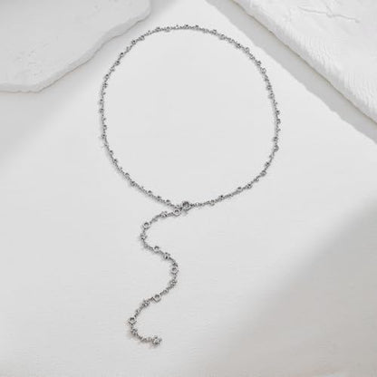 Gold Plated Long Y Necklace for Women,Adjustable Lariat Chain Statement Jewelry, Trendy Accessory for Party Date Night Daily Streetwear - color: A