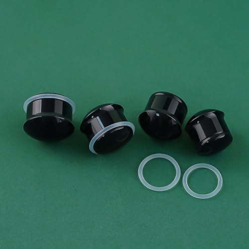Precise Dimensions Set Color Acrylic O-Ring Ear Plugs Tunnels Gauges Stretcher Piercings Kit - color: Black, size: 15-18mm