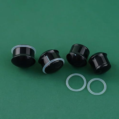 Precise Dimensions Set Color Acrylic O-Ring Ear Plugs Tunnels Gauges Stretcher Piercings Kit - color: Black, size: 15-18mm