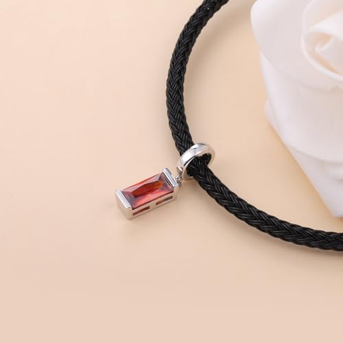Helonley Birthstone Charms for Charms Bracelet: Birth Stone Charms | 925 Sterling Silver Birth Stone Bead Charms for Bracelets and Necklaces, Christmas Birthday Gifts for Mom and Wife - color: Jan.