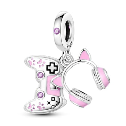 925 Silver Charm for Bracelets Animal Pet Insect Series Women Jewelry Gift - color: Pink gaming
