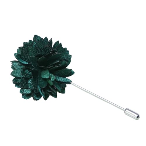 GUSLESON 3.15"（8cm） Mens Paisley Tie and Lapel Pin Necktie Hankerchief Cufflinks Set for Men - color: Dark Green