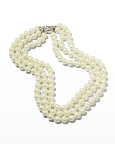 Kenneth Jay Lane Pearl Necklaces Worn By First Ladies - style: Jackie Kennedy (Deco Clasp)