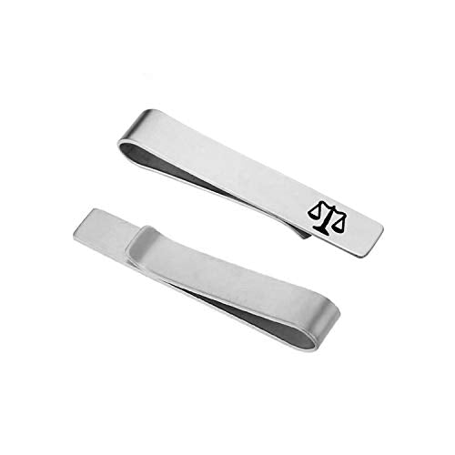 BAUNA Tie Clip for Men Lawyer Tie Bar Clip for Wedding Business Attorney Judge Law School Gift Jewelry