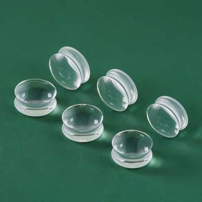 Precise Dimensions Set Color Acrylic O-Ring Ear Plugs Tunnels Gauges Stretcher Piercings Kit - color: White, size: 23-25mm