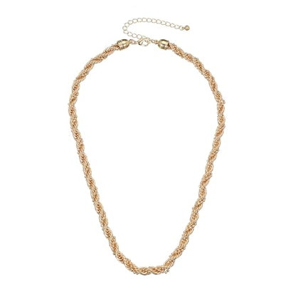 SEADAY Layered Gold Necklace for Women, 3-in-1 Gold Stack Necklace | Long Gold Necklace, Square, Hypoallergenic, Tarnish-resistant & Adjustable, Fashion Jewelry Gift Box & Gift Bag - color: Gold - Chunky Chain S