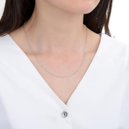 Adabele 304 Surgical Stainless Steel Flat Cable Chain Necklace 18 20 22 24 Inch Cute Small Non Tarnish Waterproof Women Jewelry - size: 22 Inch - 5pcs, style: 1.5mm width