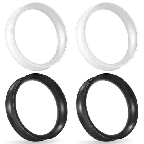 Cisyozi 10G-50mm Thin Silicone Gauges for Ear Flexible Double Flare Gauges Tunnels Expander Stretching Gauge Earlets Plugs Gauges Kit Earlets Retainer Same Sizes 3 Colors - style: Size: 38mm = 1 1/2 inch